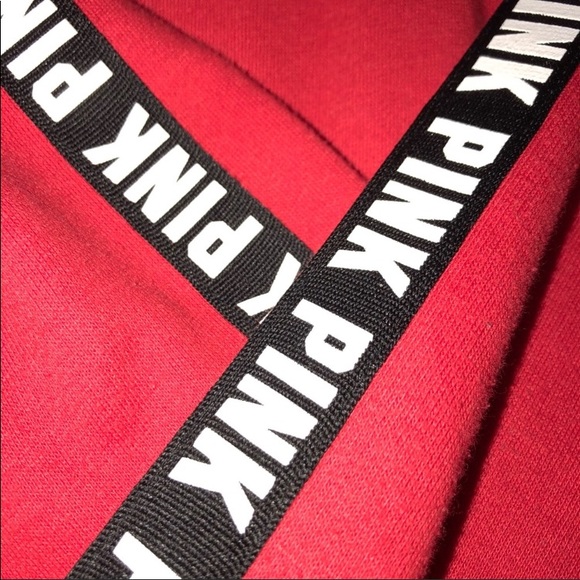 Red sweater with PINK logo on sides - Picture 2 of 4